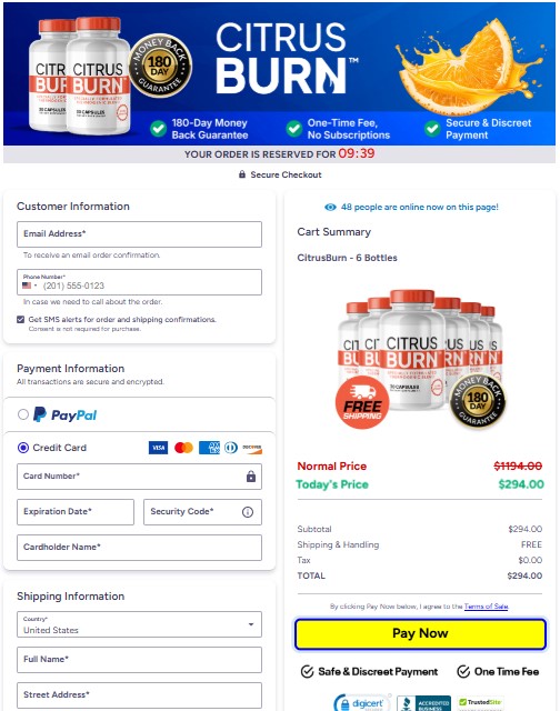 How to order CitrusBurn online